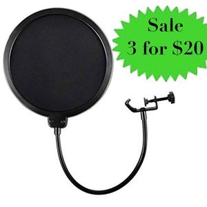Microphone Pop Filter Mask Shield vocal recording podcast accessory voice sound